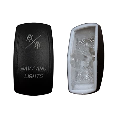 Image of Laser Etched Backlit Switch Cover Cap for Car Boat Dashboard Rocker Switch