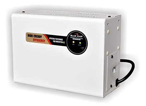 Image of BLUECHIP 4kVA Wall Mount Voltage Stabilizer for Upto 1.5 Ton AC | Working Range - (160-280 V) for Home with Digital Display and Metallic Body