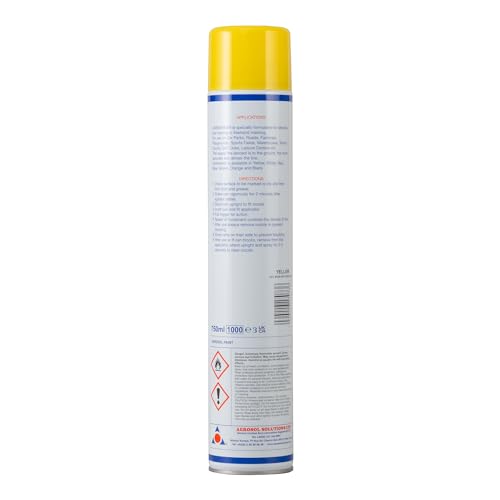 Image of Aerosol Solutions Line Marker Yellow 26 Oz | Grass and Road Spray Paint, All Purpose Striping Paint | Perfect for Construction, Safety Zones, Sports Fields & Pavement (Pack of 2)