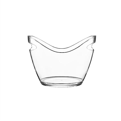 Yinj9562fg Botellas de Cerveza Cubo de champán True Wine, Cubo de Hielo Transparente for Interiores y Exteriores, Cubo for Bebidas for Fiestas, Capacidad for 4 Botellas de Vino champán Accesorios