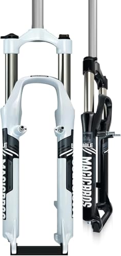 tylxayoxa Horquilla De Suspensión For Bicicleta Montaña 26 Pulgadas, Tubo Recto 1 1/8, Aleación Aluminio, QR Delantero Mecánico, Freno(C)