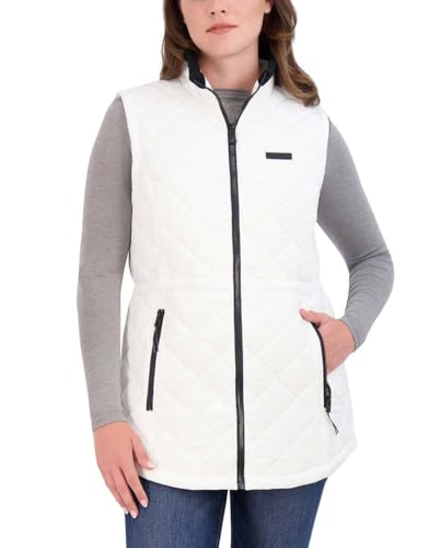 Image of Nautica Women's Stretch Puffer Vest - Water-resistant Transitional Outerwear Layer With Detachable Hood
