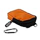 caseroxx Canvas Tasche kompatibel mit Freestyle Libre 1/2 / 3 / Insulinx / 14 Day, Tasche (Canvas Tasche in orange)