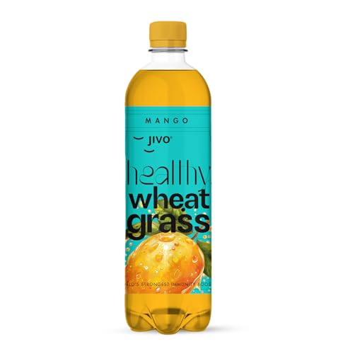 Image of JIVO Healthy Wheatgrass Juice with Mango Flavor - Body Detox & Immunity Booster, Natural Ingredients, 500ml (Pack of 1)