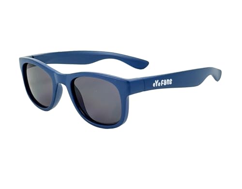 NOAH Square Sport Kids Sunglasses Boys Girls Toddlers, Bendable TPEE Frame UV400 BPA-free Beach Party, 2 Sizes Age 1-3 & 4-8, Navy Blue-M