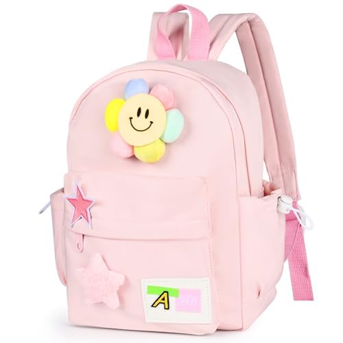 Gtuzkheu Mochila Niña, Mochila Escolar Primaria, Mochila Infantil 3-8 Años Escolar con Cintas Ajustables y Espalda Acolchada, Mochila Preescolar Niña con Girasol, 30cm