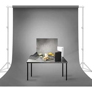 Julius Studio 6 ft. x 9 ft. Pure Gray Background Backdrop Screen, Superior 200GSM Higher Density Thicker Synthetic Fabric Material for Professional Studio, Family Events, Grey Video Shooting, JSAG105