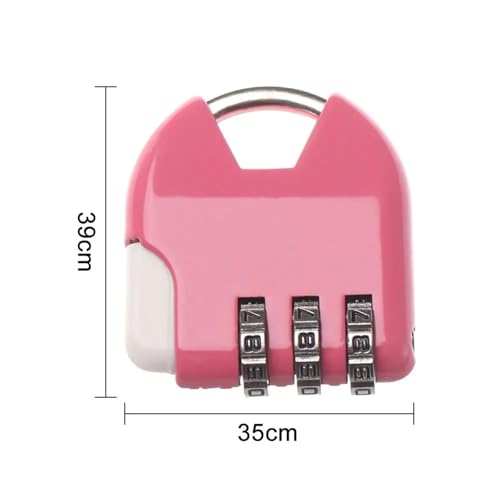 Cadenas à code 3 chiffres pour valise et casier - Mini verrou de sécurité argenté - 6