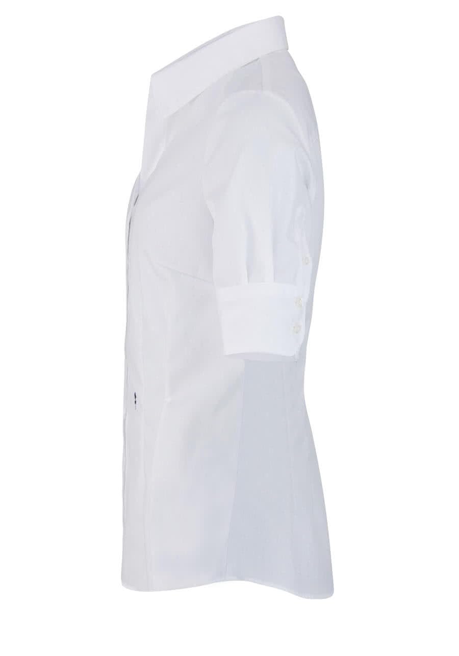 Seidensticker Damen City Bluse Kurzarm Slim Fit Uni Bügelfrei Schmal Taillierte Hemdbluse - Slim Fit - Hemdbluse - Kurzarm - 100% Baumwolle (1er Pack)