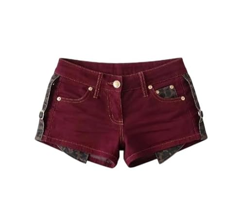 Women's Aesthetic High Waist Denim Shorts, Soft Grunge Style, Casual