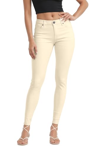 Hybrid & Company Women's Butt Lift Stretch Denim Jeans P37386SK Ivory 7