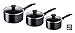Price comparison product image Tefal Cookware Set, Saucepans, Induction, Black, 3 Pc Set