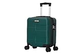 TROLLEY ADC Valise Cabine 45x36x20cm - Approuvé Bagage Cabine EasyJet, Vueling & +100 Compagnies Aériennes - Coque Rigide Anti-Choc (Vert)