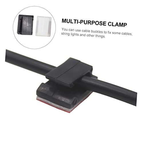 Mipcase 200pcs Sujetacables Autoadhesivos Multiusos con Monturas Adhesivas para Gestión de Cables para Organizar Cables bajo Escritorio, Coche y Hogar miniatura 5