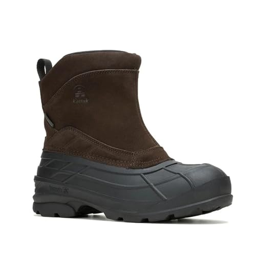 Image of Kamik Champlain 3 Snow Boots for Men - Waterproof Winter Boots for Men - Thermal Insulation & Slip-On Entry - Side-Zip Non-Slip Traction - Lightweight Rubber Shell - Side Zipper Closure