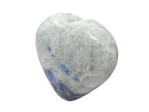 Image of Crystal Heaven Certified Hackmanite Heart Palm Pebbles Stones For Anxiety Stress Relief Massage-Aaa Grade Original Healing Gemstone Agate Heart Palm Stone For Yoga Meditation Spiritual