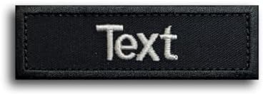 ZEROMEK Embroidered Name Badge with Velcro, Velcro Patch Personalised with Desired Text, Embroidered Badge in Various Sizes & Colours (Black, 6 x 2 cm) - View 3