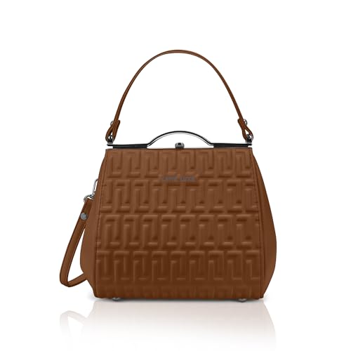 Image of Lavie Luxe Women's Fluffel Frame Satchel Handbag for Women | Satchel Bag for Work | Ladies purse | Stylish Shoulder Bag | Gift For Women