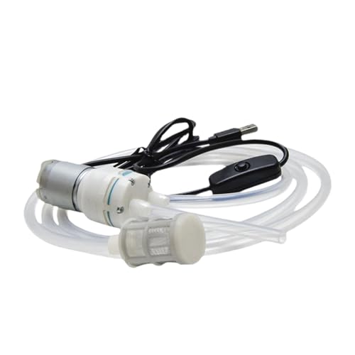 FLCPJGV Bomba eléctrica USB para Transferencia de Vino, Uso múltiple, silenciosa para embotellado de Cerveza, Tubo de Silicio 250 Cm, Individual