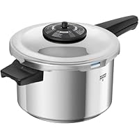 Kuhn Rikon Pressure Cooker Duromatic Neo 5L/22cm Food Steamer with Long Handle. Multi Cooker Hotpot with Auto Lock Lid. Stainless Steel Pot. Instant Cook Pot – 10 Year Kuhn Rikon Cookware Guarantee
