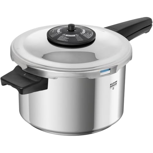Kuhn Rikon Pressure Cooker Duromatic Neo 5L/22cm Food Steamer with Long Handle. Multi Cooker Hotpot with Auto Lock Lid. Stainless Steel Pot. Instant Cook Pot – 10 Year Kuhn Rikon Cookware Guarantee