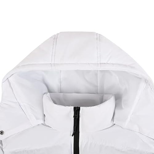 Men's Lightweight Hooded Puffer Jackets Stand Collar Shiny Down Jacket Thick Winter Parka Jacket4