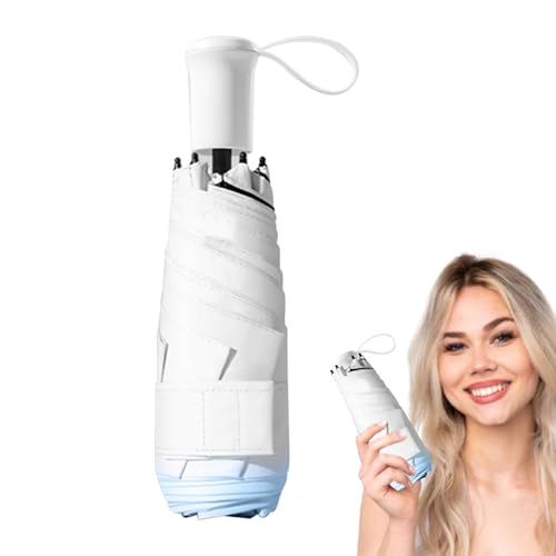 Générique Parapluie Pliable - Compact et Léger | Anti-Chaleur Anti-Vent Mini pour Protection Soleil et Pluie - Imperméable Tout Temps avec Design Portatif