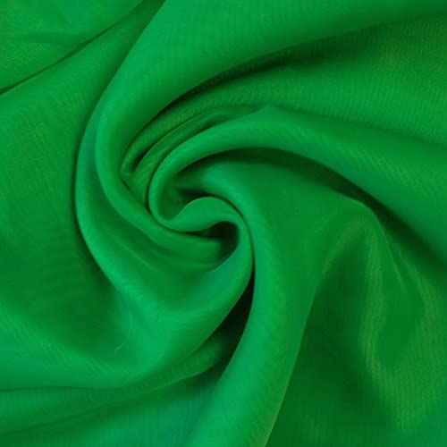 Image of M Fabrics Pure Cotton Lining Cloth Material Green Solid 40 Inches Width Unstitched Fabric for Dresses Tops Blouses Sewing 5 Meters