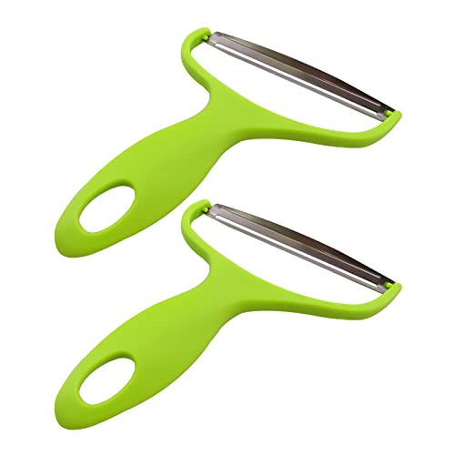 2 Pcs Wide Mouth Peelers Multifunctional Cabbage Graters Vegetables Fruit Stainless Steel Cutters for Vegetable and Fruit