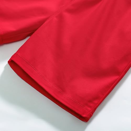 Image of HILEELANG Toddler Boy Summer Short Clothes Sets Cotton Crewneck Tees Shorts Pocket Adjustable Knite Shorts Playwear Sets