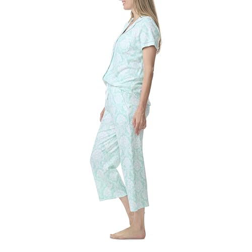 Image of Karen Neuburger Women's Short Sleeve Girlfriend Capri Pajama Set