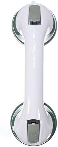 FChome Shower Wall Suction Cup Grab Bars,12 Inches Shower Handle Bar Offers Safe Grip with Strong Hold Suction Cup for Safety Grip Grab in Bathroom,Gray