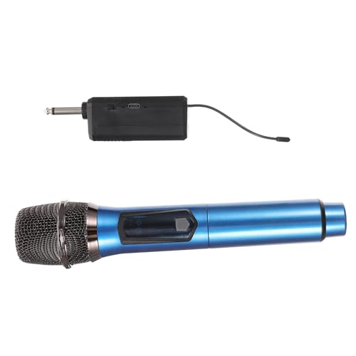 OFFSCH Microphone sans Fil Portable Bleu pour Chant Ktv à Domicile Et Extérieur, Micro De Chant Léger Et Compact, Adapté Aux Garçon Et Filles Et Soirées Karaoké