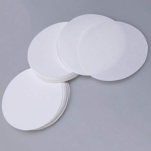 Image of Hemobllo Filter Paper 100 Pcs Filters Cooking Strainer for Medium Rate Qualitative Grade Lab Paper Funnel Disc Equipment Glass White Paper Funnel P5 Qualitative Qualitative