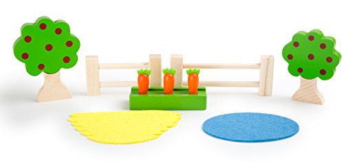 small foot Spielwelt Bauernhof aus Holz, tragbarer Holzbauernhof mit Zubehör, für Kinder ab 3 Jahren, 10124 – Bild 7