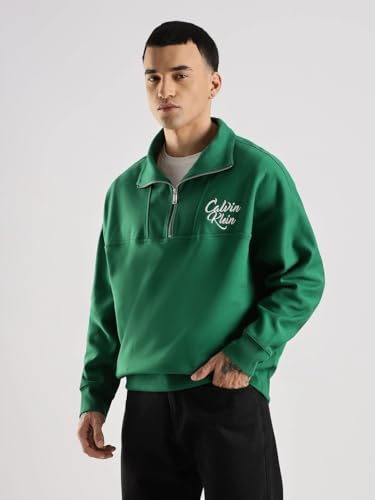 Image of Embroidered Logo Relaxed fit Cotton Sweatshirt