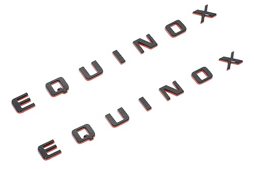 Image of 2X Equinox Front Door Nameplate Letter Logo 3D Badge Emblem Sport Replacement for Equinox (Redline)