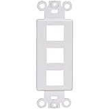 PARTS EXPRESS Decora Type Keystone Insert 3 Ports White