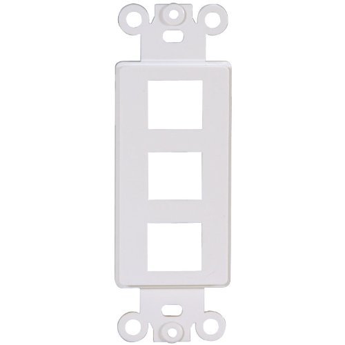 PARTS EXPRESS Decora Type Keystone Insert 3 Ports White