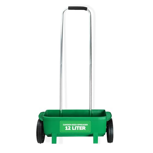 My Garden Lawn Spreader 12 Litre Rotary Seed Grit Salt Spreader with...