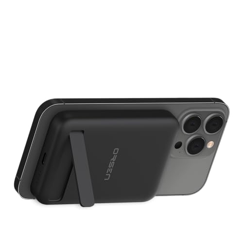 ORSEN EW52 10000mAh Magnetic Wireless Powerbank Compatible con MagSafe & iPhone 16/15/14/13/12, 20W Fast Charging USB-C Input/Output, 15W Wireless Charger, Compacto, Negro