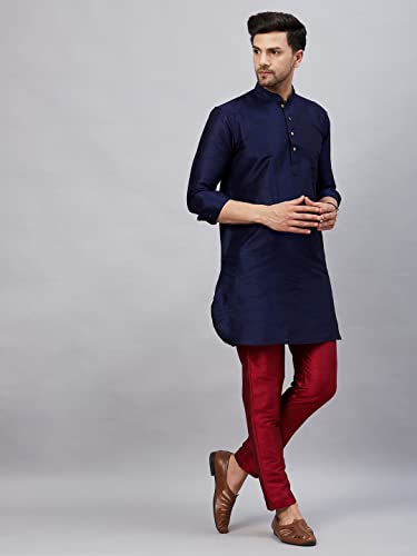 Image of VM Men's Silk Blend Kurta Pyjama Set