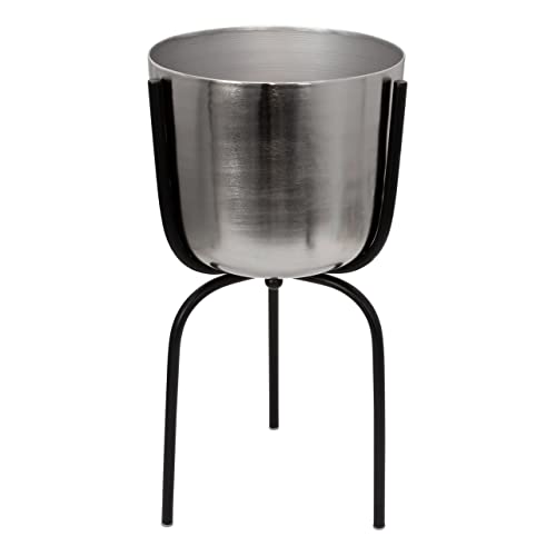 INDIAN DECORMART Metal Planter with Stand (Silver Pot Black Stand (Big)) (B0CFG61XDZ) Amazon Price History, Amazon Price Tracker