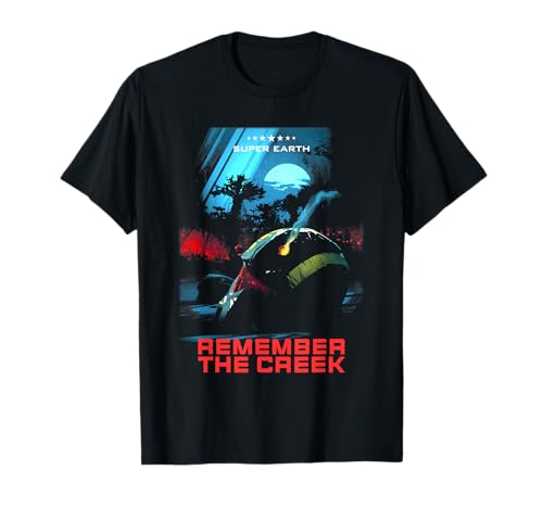 Helldivers 2 Remember the Creek Super Earth Video Game T-Shirt