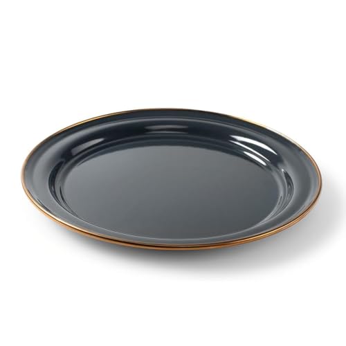 GSI Outdoors Mesa Set de Cena Enameled para 2 Personas 6 Piezas – Negro con Borde de Acero Inoxidable Acabado Bronce, Apto para Lavavajillas miniatura 3