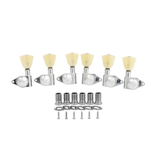 KAISH Chrome 3+3 Locking Tuners 21:1 Locking Tuning Machines Locking Tuning keys with Vintage...