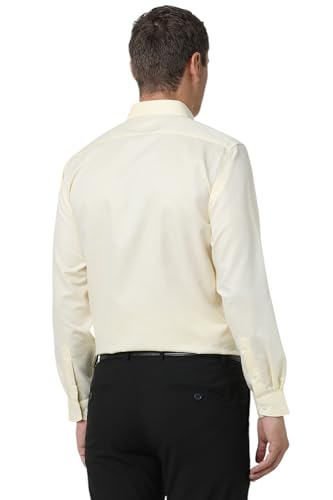 Image of Van Heusen Men's Regular Fit Formal Shirt (VHSF1M7683238 Light Yellow Solid 38)
