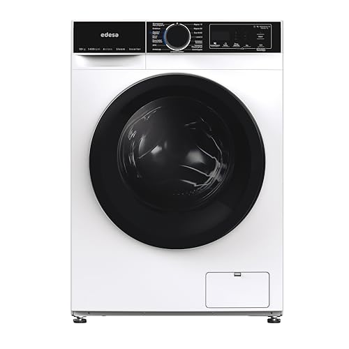 Edesa Lavadora Libre Instalación EWF-10400 WH 10 KG Carga Frontal 18 Programas Gran Capacidad Lavado 10kg Gran Velocidad 1400 r.p.m Bloqueo Seguridad y Puerta Pantalla LED Color/Acabado Blanco