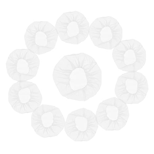 Baluue 100 Pcs Disposable Nylon Mesh Cap Universal Hairnets for Men and Women Kitchen Work Factory White Inches