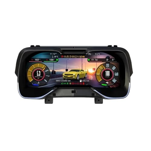 Cruscotto digitale LCD da 12,3' compatibile con CHEVROLET CAMARO 2010-2015, tachimetro, pannello strumenti virtuale, aggiornamento del misuratore di cabina guida